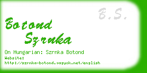 botond szrnka business card